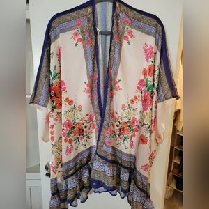 Multi-print Floral Kimono, NWT